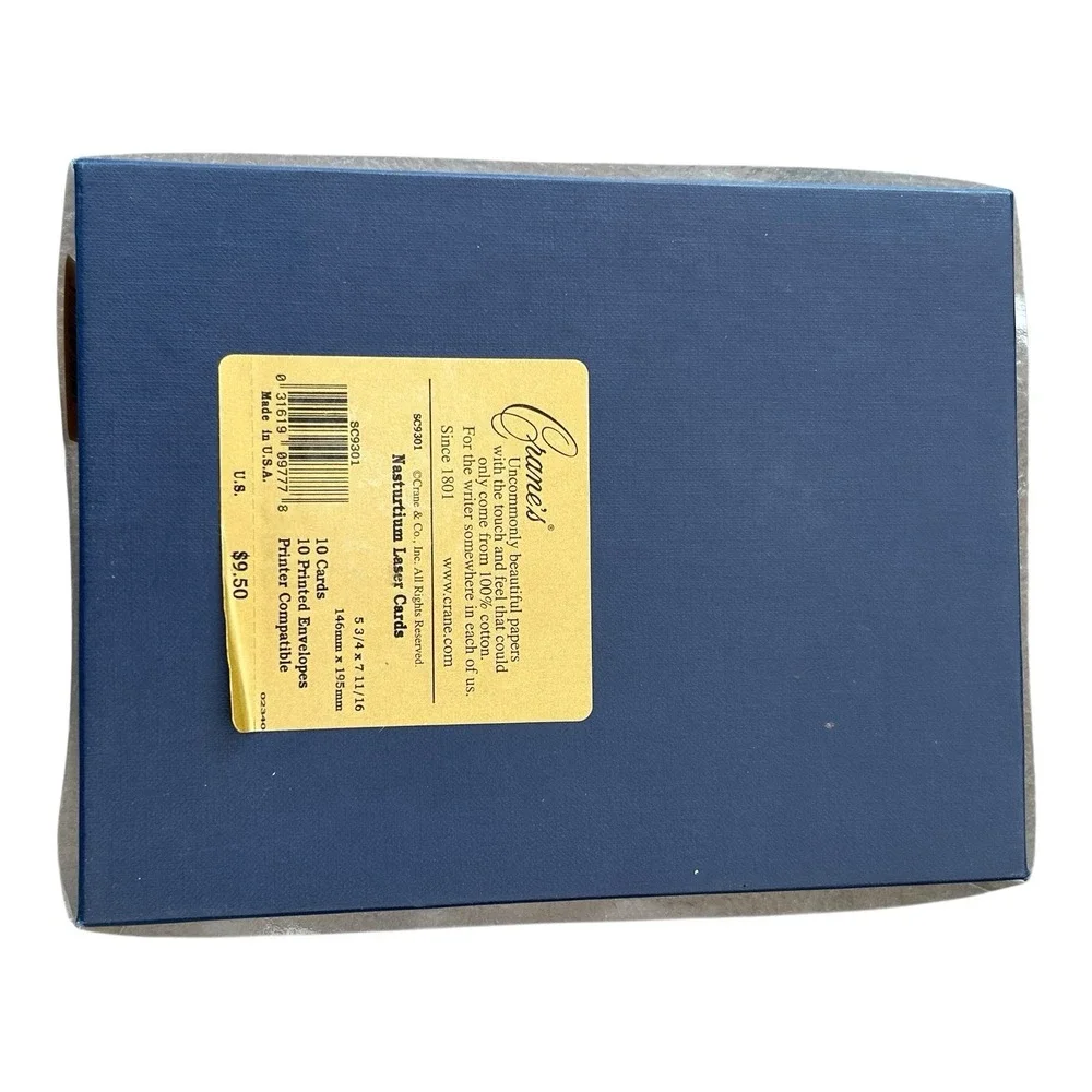 CRANE'S‎ printables Nasturtium laser cards 10cards/envelopes sc9301